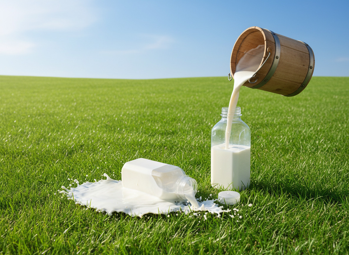 botella de plástico para leche